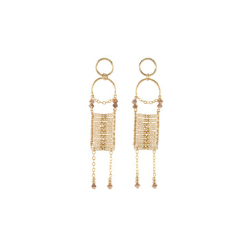 Olakira Pendant Earrings - PINK/GOLD/ROSE GOLD