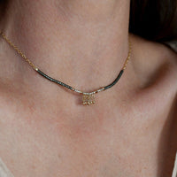 Eclectic Olakira Necklace - SHINY GRAPHITE, SILVER