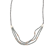 Olakira Short Layered Necklace - SHINY GRAPHITE/GOLD/ROSE GOLD/BLACK MOTTLE