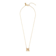 Mini Olakira Necklace with Chain Tassels  - PINK/GOLD