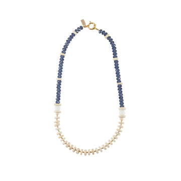 Crystal Origin Necklace - WHITE/IVORY/BLUE
