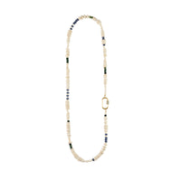 Long Origin Wrap Necklace - WHITE/IVORY/BLUE/GREENS