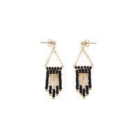 Small Deco Earrings - BLACK/PINK/GOLD