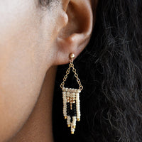 Small Deco Earrings - PINK/BLACK/GOLD