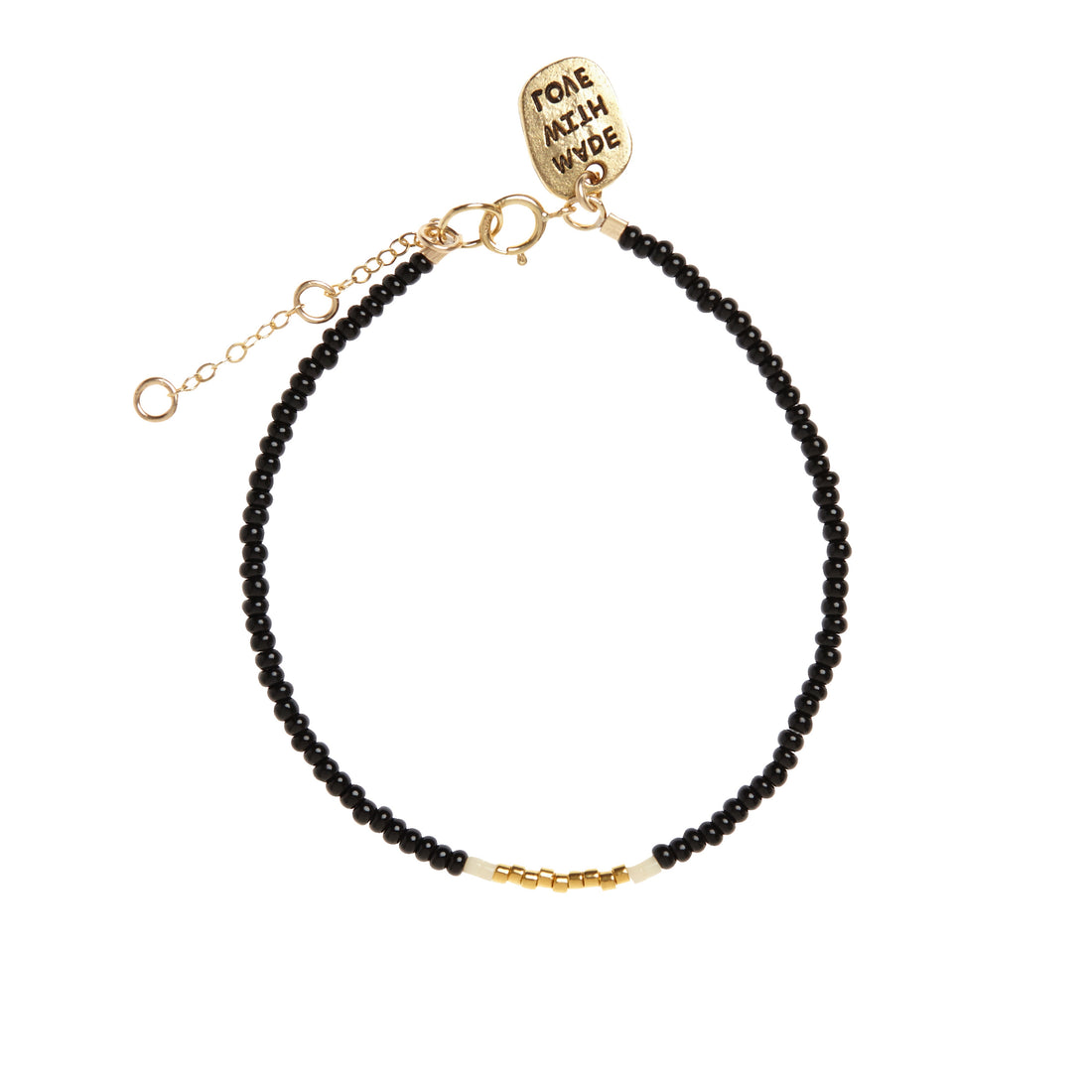 Endito Bracelet - BLACK/GOLD/CREAM