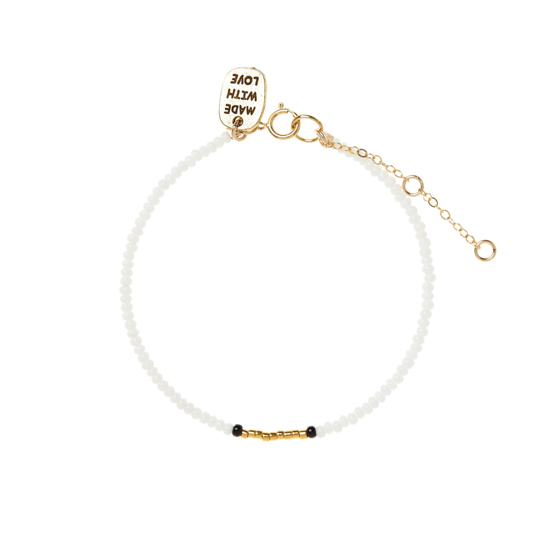 Endito Bracelet - WHITE/BLACK/GOLD
