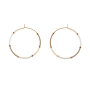 Large Hoop Earrings - TAUPE/PEARL/PINK/ROSE GOLD