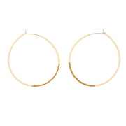 Large Hoop Earrings - PINK/GOLD