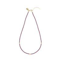 Endito Crystal Necklace - SHINY AUBERGINE/GOLD