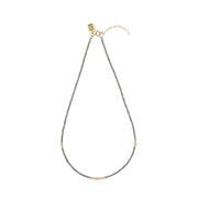 Endito Crystal Necklace - SHINY GRAPHITE/GOLD