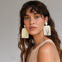 Kifungo Short Tassel Earrings - PEARL