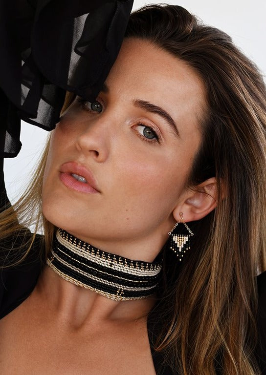Eclectic Leather Choker - MULTICOLOR