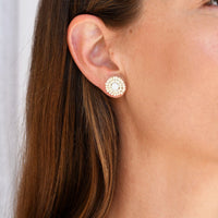 Small Kifungo Earrings - PEARL