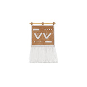 Asymmetric Leather Wall Hanging - WHITE