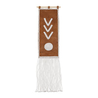 Triple V Leather Wall Hanging - WHITE