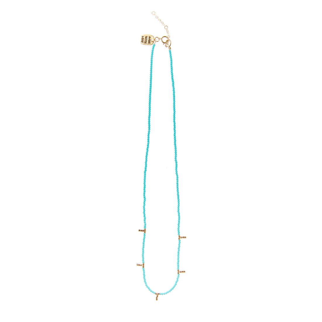 5 Drop Kisongo Necklace - TURQUOISE