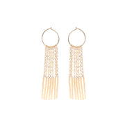 7 Tassel XS Hoop Earrings - PINK
