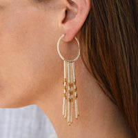Porcupine Earrings - PINK/GOLD