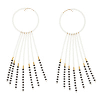 Porcupine Earrings - WHITE/BLACK/GOLD