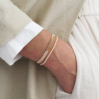 Triple Wrap Endito Bracelet - PINK/TAUPE/GOLD