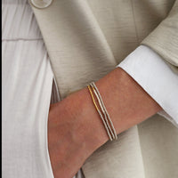 Triple Wrap Endito Bracelet - TAUPE/PINK/GOLD