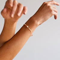 Zebra Pearl Bracelet  - PINK/SALMON/ORANGE/GOLD