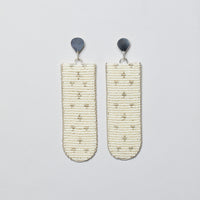 Esther Pendant Studs - OFF WHITE/SILVER