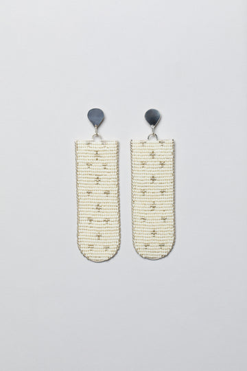 Esther Pendant Studs - OFF WHITE/SILVER