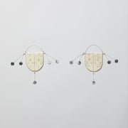 Selina Earrings - OFF WHITE/SILVER