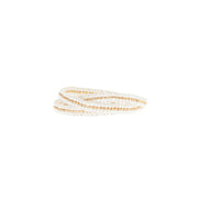 Stripe Warrior Wrap Bracelet - WHITE/GOLD