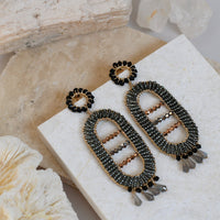 Nara Earrings - SHINY GRAPHITE/BLACK/TRANSLUCENT GREY