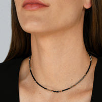 Assorted Beaded Necklace - SHINY GRAPHITE/BLACK/TRANSLUCENT GREY