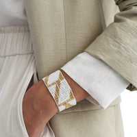 Rhombus Warrior Bracelet - GOLD/WHITE