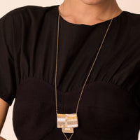 Kisongo Necklace - TAUPE/PINK/GOLD