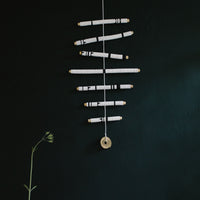 7 Stick Hanging Mobile - WHITE/BLACK