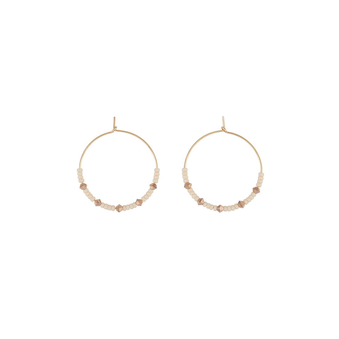 Small Crystal Hoops - PINK