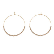 Large Crystal Hoops - TAUPE