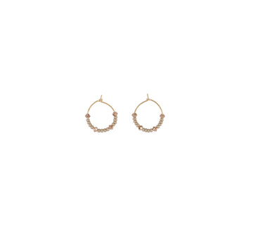 XS Crystal Hoops - TAUPE
