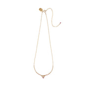 Semi Precious Utulivu Necklace With Beaded Tiara - MIXED PINKS/GOLD